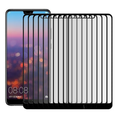 25 PCS 9H Silk Print Full Screen Full Tempered Glass Film for Huawei P20, For Huawei P20 (25 PCS)