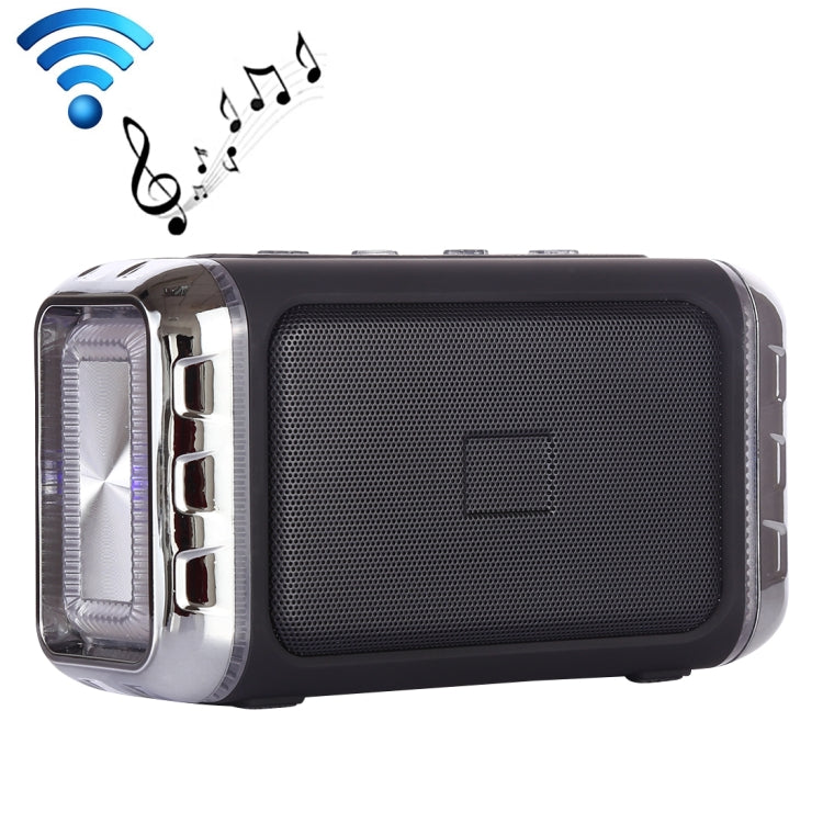 LN-22 DC 5V Portable Wireless Speaker with Hands-free Calling & Dual Colorful LED Light, Support USB & TF Card & 3.5mm Aux, LN-22