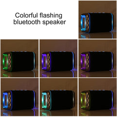 LN-22 DC 5V Portable Wireless Speaker with Hands-free Calling & Dual Colorful LED Light, Support USB & TF Card & 3.5mm Aux, LN-22