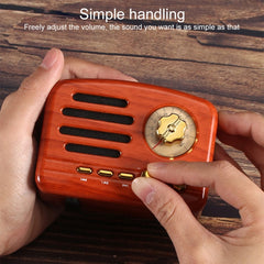 Angel MA-1500 Retro Bluetooth HiFi Radio Speaker with Colorful LED Light, Support USB & FM & 3.5mm Aux