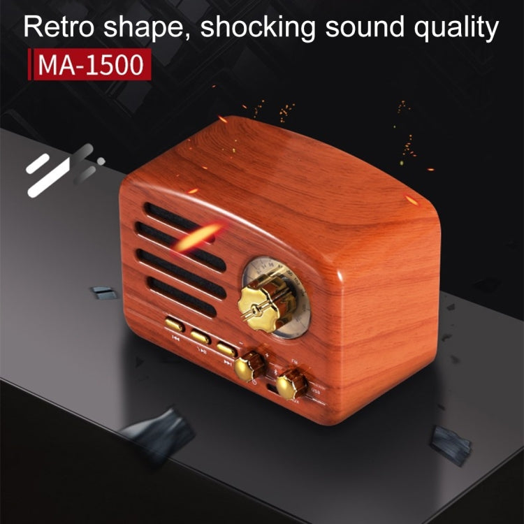 Elvis Angel MA-1500 Retro Bluetooth HiFi Radio Speaker with Colorful LED Light, Support USB & FM & 3.5mm Aux