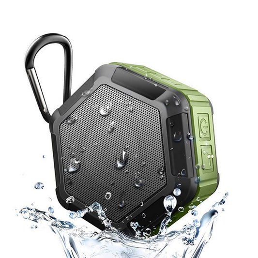 BT508 Portable Life Waterproof Bluetooth Stereo Speaker with Built-in MIC & Hook, Support Hands-free Calls & TF Card & FM, Bluetooth Distance: 10m