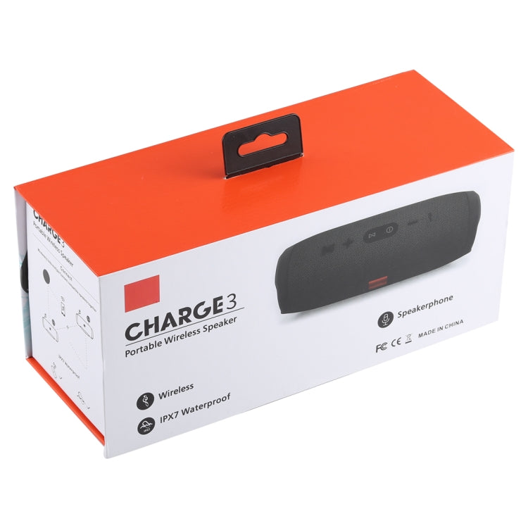 Charge3 Life Waterproof Bluetooth Stereo Speaker, Built-in MIC, Support Hands-free Calls & TF Card & AUX IN & Power Bank