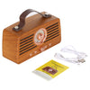 NewRixing NR-4013 Retro Manchurian Ash Texture Hand Wireless FM Speaker with Call Function, Support TF Card & U Disk