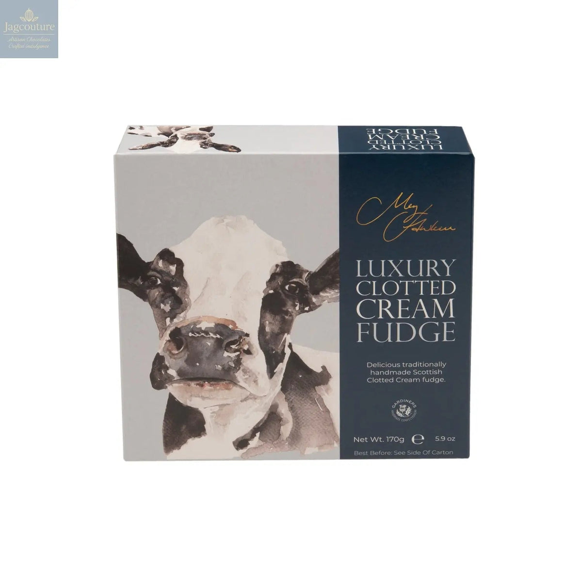 Meg Hawkins Friesian Cow carton of clotted cream fudge