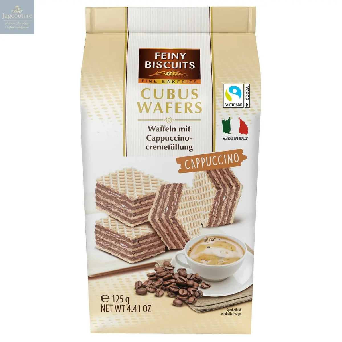 Mignon Cubus wafers with cappuccino cream filling in sachet bag - VAT FREE