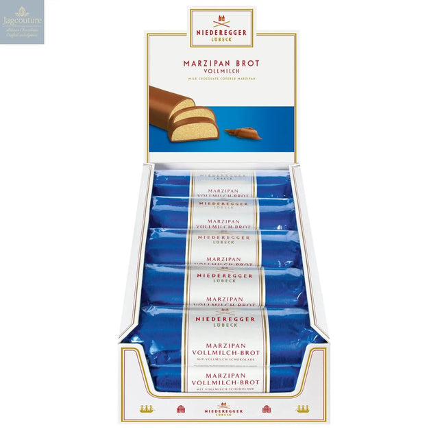 Milk chocolate covered marzipan loaf