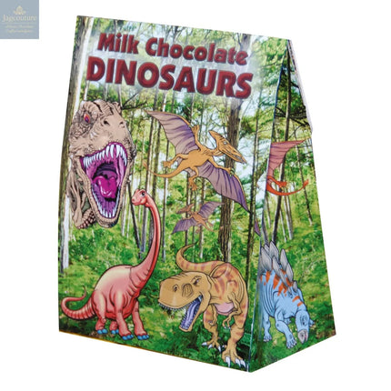 Milk chocolate dinosaurs in gift pack