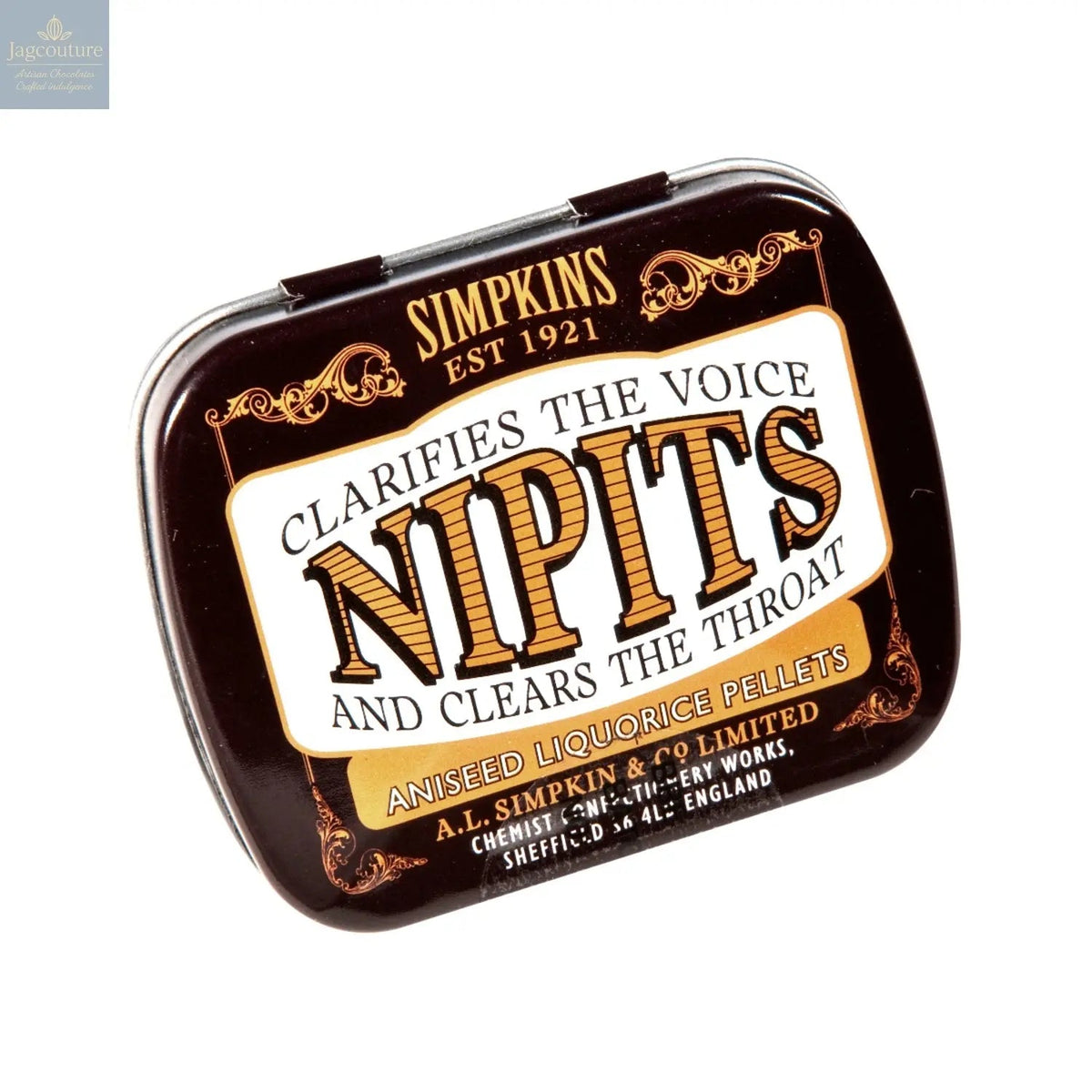 Mini tin of aniseed liquorice flavour Nipit sweets