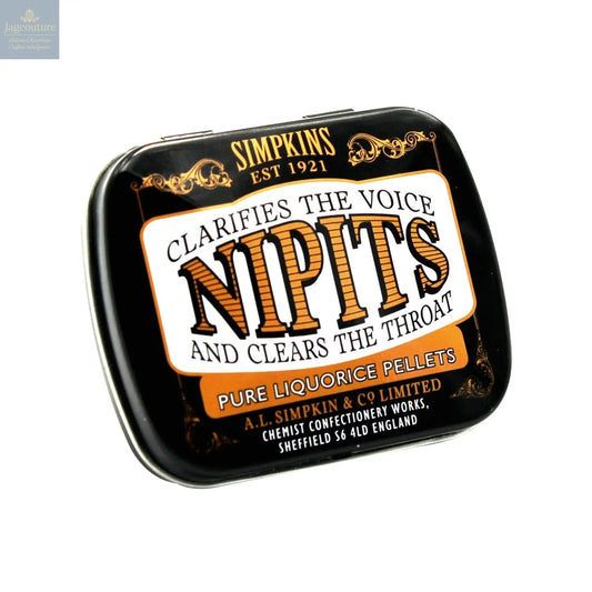 Mini tin of original liquorice flavour Nipit sweets