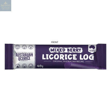 Mixed berry flavoured licorice log