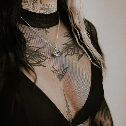 Cobweb Heart Necklace