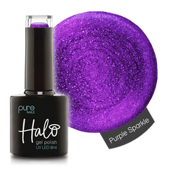Gel Nail Polish Purple Sparkle 8ml