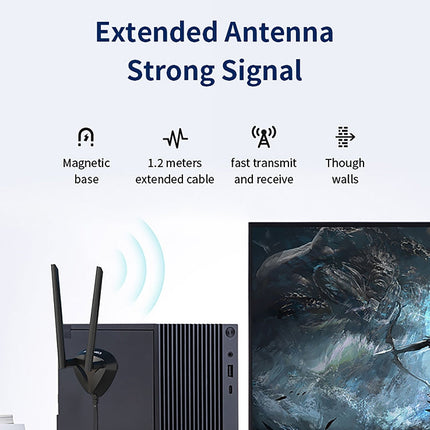 COMFAST CF-AX210 PLUS 5374Mbps Tri-band + Bluetooth 5.2 Wireless WiFi6E PCI-E Network Card