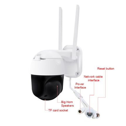 QX36 1080P 3.0MP 3.6mm Lens IP65 Waterproof PTZ 360 Degree Rotating WIFI Camera, Support Day and Night Full Color & Two-way Voice Intercom & Motion Humanoid Detection & Video Playback & 128GB TF Card, AU Plug, QX36