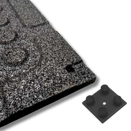 20mm Onyx EPDM Rubber Gym Tiles
