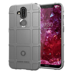 Shockproof Protector Cover Full Coverage Silicone Case for Nokia 8.1 / X7, For Nokia 8.1 / X7