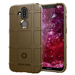 Shockproof Protector Cover Full Coverage Silicone Case for Nokia 8.1 / X7, For Nokia 8.1 / X7