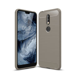 Brushed Texture Carbon Fiber Soft TPU Case for Nokia 7.1, Nokia 7.1, For Nokia 7.1