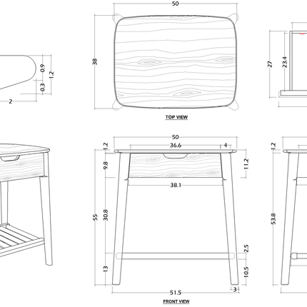 Norway Walnut Bedside Table