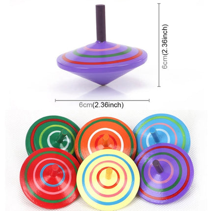 Parent-child DIY Puzzle Toy Mini Wooden Rotating Gyro, Size: 6*6cm, Rotating Gyro