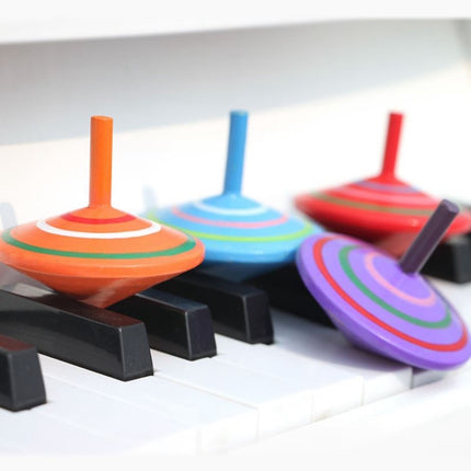 Parent-child DIY Puzzle Toy Mini Wooden Rotating Gyro, Size: 6*6cm, Rotating Gyro