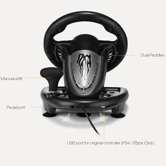 PXN-V3 Racing Game Steering Wheel for PC / PS3 / 4 / xbox one / switch, For PC / PS3 / 4 / xbox one / switch