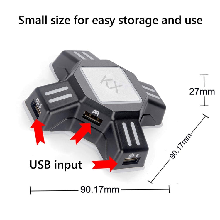 MKX401 For Switch / Xbox / PS4 / PS3 Gaming Controllor Gamepad Keyboard Mouse Adapter Converter, MKX401 Adapter Converter