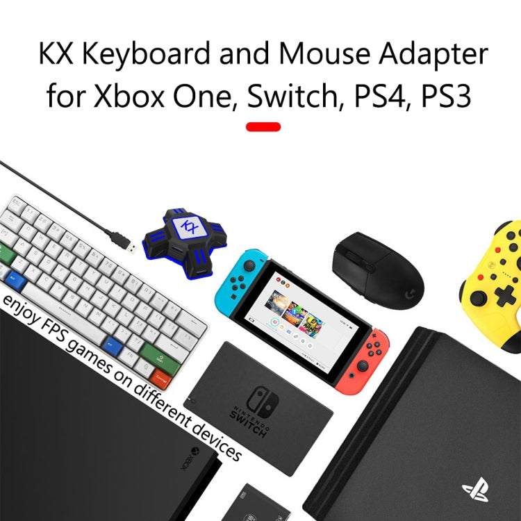 MKX401 For Switch / Xbox / PS4 / PS3 Gaming Controllor Gamepad Keyboard Mouse Adapter Converter, MKX401 Adapter Converter