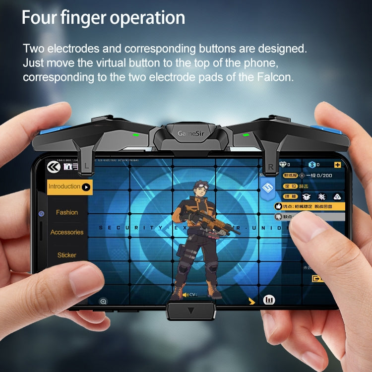 GameSir F4 Foldable Eagle Wing Shaped Physical Direct Connect Capacitor Gamepad Compatible with IOS & Android System Devices, F4