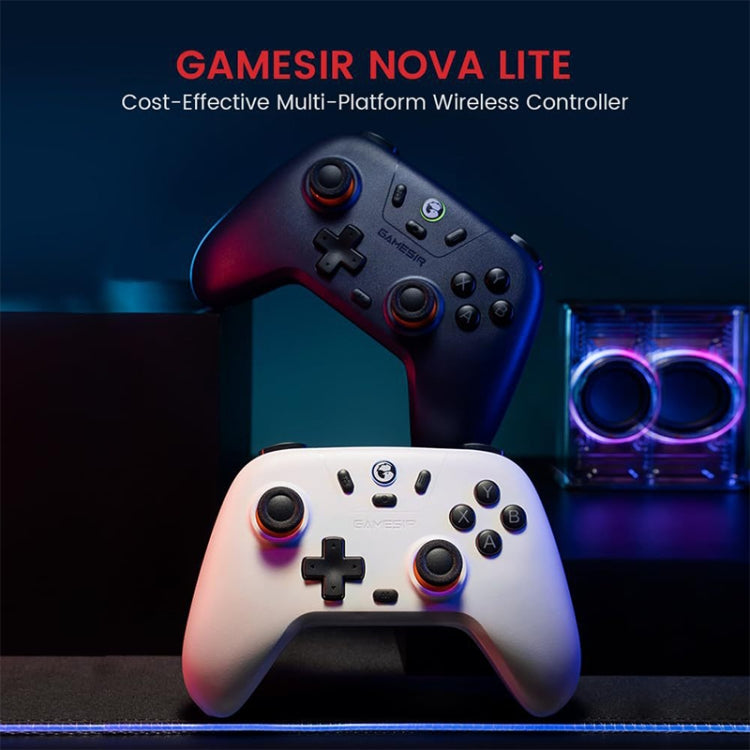 GameSir Nova Lite PC T4N Lite Bluetooth Wireless Gamepad Game Controller for Nintendo Switch, Nova Lite Dark Purple, Nova Lite White