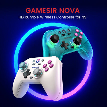 GameSir Nova NS T4N Wireless Gamepad Game Controller for Nintendo Switch, NS T4N Green, NS T4N White