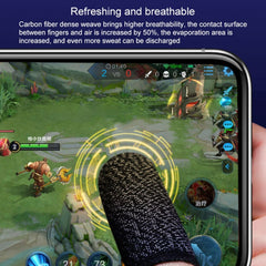 10 PCS Nylon + Conductive Fiber Non-slip Sweat-proof Mobile Phone Game Touch Screen Finger Cover for Thumb / Index Finger