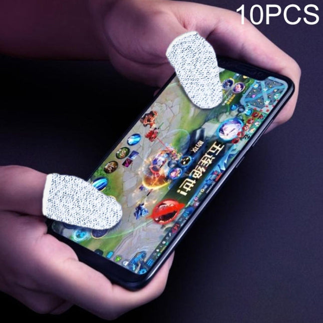 10 PCS Nylon + Conductive Fiber Non-slip Sweat-proof Mobile Phone Game Touch Screen Finger Cover for Thumb / Index Finger