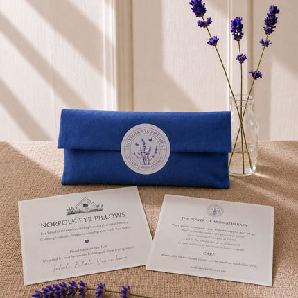 Love Embroidered Linen and Lavender Eye Pillow