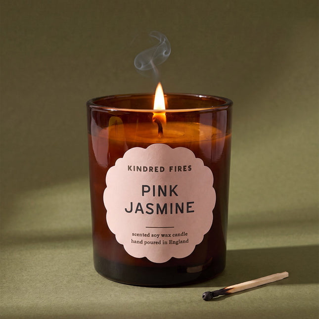 Pink Jasmine Large Refillable Soy Candle