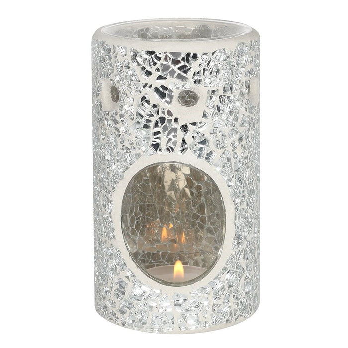 Pillar Crackle Glass Wax Burner