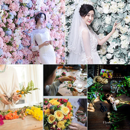Blooming Rose Peony Hydrangea Artificial Encryption Flower DIY Wedding Wall Decoration Photo Background, Size: 60cm x 40cm, 60x40cm(Pink), 60x40cm(Blue and White), 60x40cm(Champagne), 60x40cm(Purple and Champagne), 60x40cm(Green and White)             ...