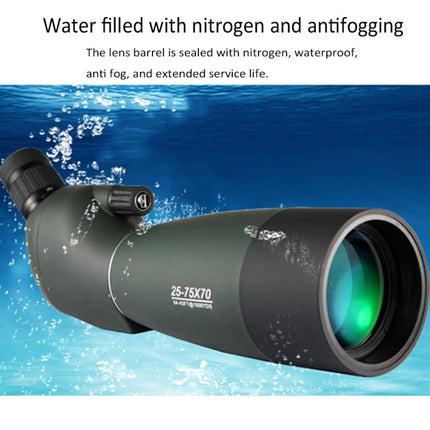 Maifeng 25-75x70 Professional High Definition High Times Outdoor Zoom Monocular Astronomical Telescope, 75x70