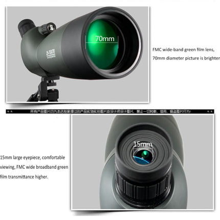 Maifeng 25-75x70 Professional High Definition High Times Outdoor Zoom Monocular Astronomical Telescope, 75x70