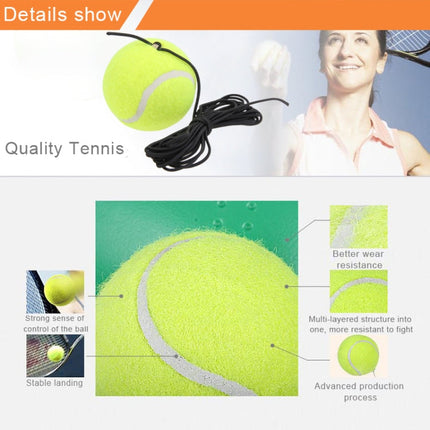 Tennis Trainer Set Rebound Baseboard Self-study Practice Training Tool Equipment Sport Exercise with Ball for Beginner, Random Color Delivery, Tennis Trainer
