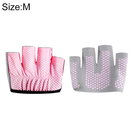 Half Finger Yoga Gloves Anti-skid Sports Gym Palm Protector, Size: M, Palm Circumference: 18cm, Size: M