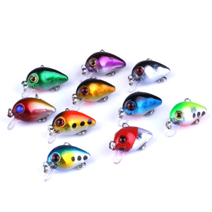 HENGJIA 10 PCS 3cm/1.5g Luya Rock Fishing Lures Bait Bionic Kit with Plastic Box