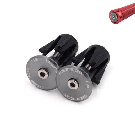 2 PCS Bicycle Bike Aluminum Handlebar End Plugs, 17mm Yellow, 17mm Red, 17mm Blue, 17mm Grey, 17mm Green