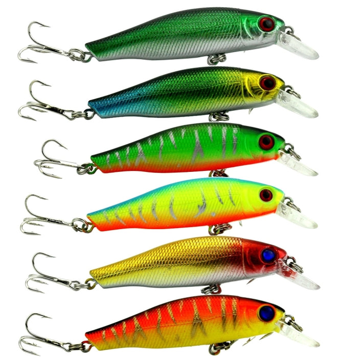 HENGJIA 6 PCS 8.5cm 8.9g Minnow Plastic Hard Baits Fishing Lures Set Fishing Tackle Baits, 6 PCS 8.5cm 8.9g