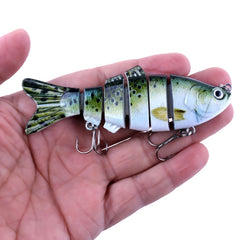 HENGJIA JM020 11cm 18g Multi-section Plastic Hard Baits Fishing Lures Set Fishing Tackle Baits, 1#, 2#, 3#, 4#, 5#