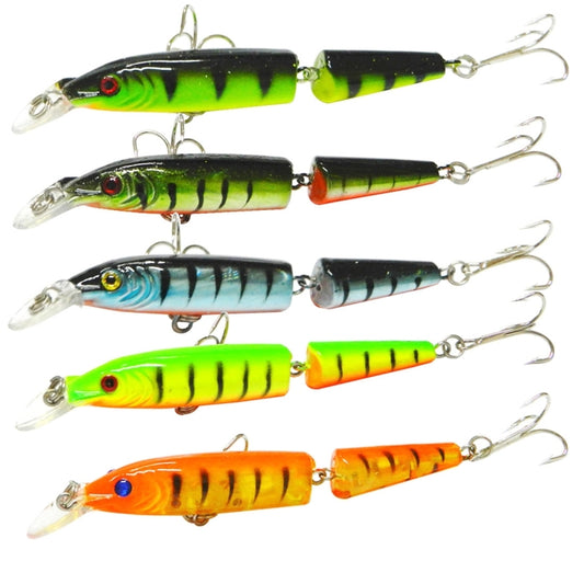 HENGJIA 5 PCS 10.5cm 9.6g 2-section Plastic Hard Baits Fishing Lures Set Tackle Baits, 10.5cm 9.6g