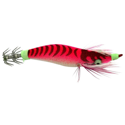 HENGJIA 8cm Plastic Hard Baits Squid Fishing Lures Decoy Wood Shrimp Baits