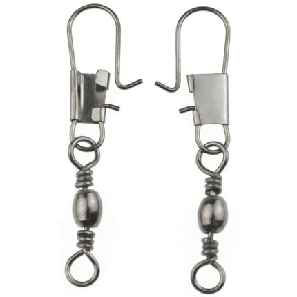 20pcs 8# 3.5cm Fishing Connectors Barrel Swivel with Safety Snap Ring, 20pcs 8# 3.5cm