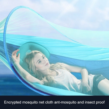 Portable Outdoor Camping Full-automatic Nylon Parachute Hammock with Mosquito Nets, Size : 250 x 120cm, 250x120cm Orange, 250x120cm Blue, 250x120cm Green, 250x120cm Pink Blue, 250x120cm Dark Green, 250x120cm Dark Blue, 250x120cm Black                  ...